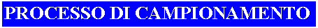 Casella di testo: PROCESSO DI CAMPIONAMENTO